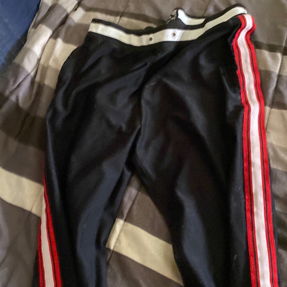 black n red track pants